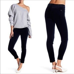 Joe's Jeans Skinny Ankle Navy Blue Velvet Pants Size 27